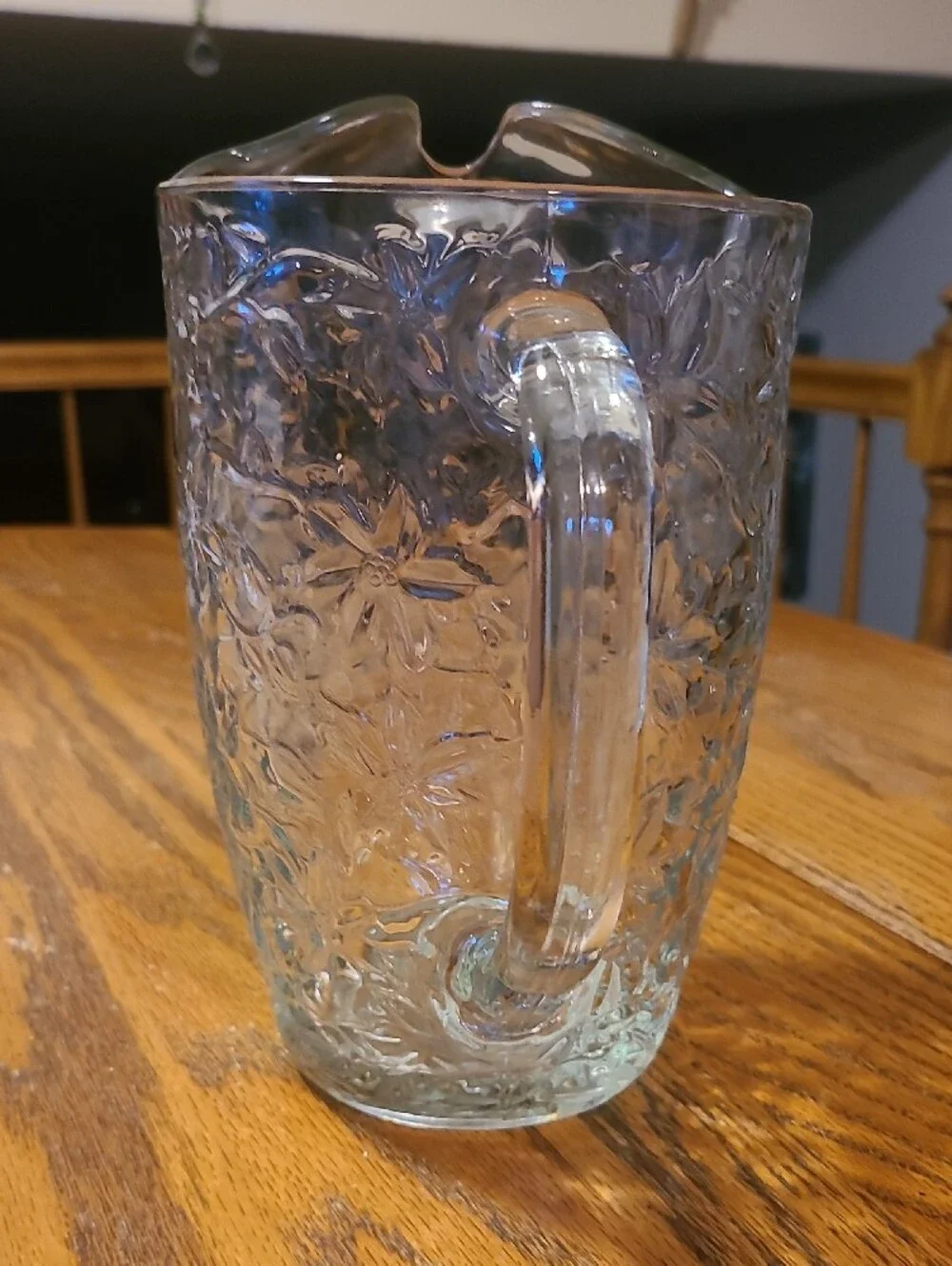 Princess House Fantasia Glass Floral Pitcher - Home Dining